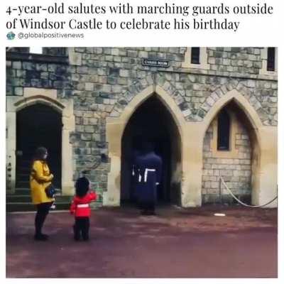 Guard broke the protocol just to make the kid's day