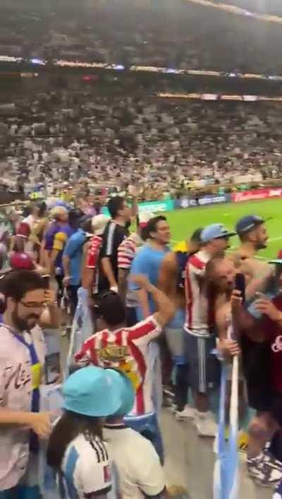 Argentinian fans celebrate the world cup victory