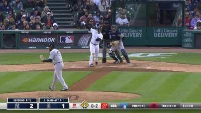 [Highlight] Batter's striking out to end the inning with the bases loaded, on an 0-2 fastball right down the dick