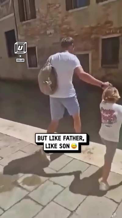 Well, at least the kid didn’t fall into the water. 🤷‍♂️