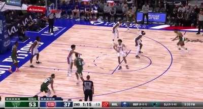 [Highlight] Giannis spins and drops off the beautiful dime for the Thanasis slam