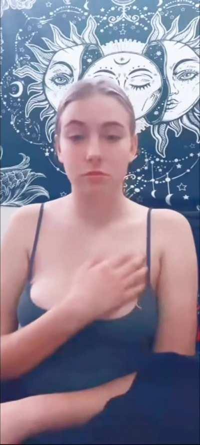 Caught this one last second, think she deleted her account tho.