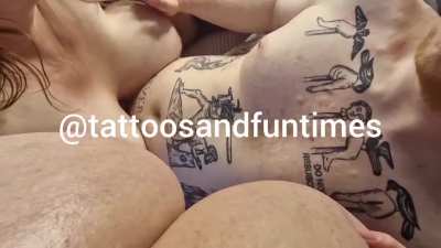 Titfuck 3some onslaught! OC