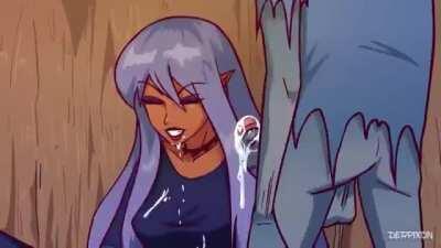 Random throat fucking henti