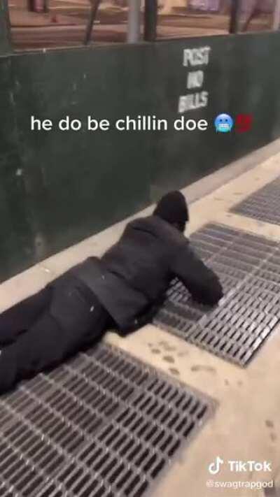 he's stuck in a loop