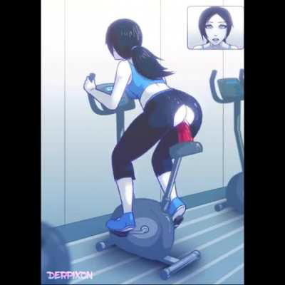 Wii Fit Trainer Likes to Ride