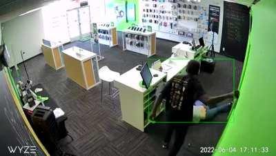 Woman beaten in store