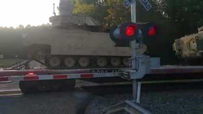 Poor guy finds this blocking his path to work.