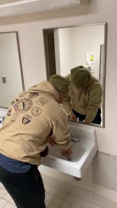 Yell, wash, sniff, hepatitis, wash, smile