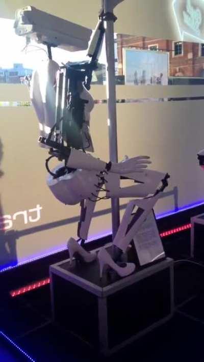 Slutty CCTV camera stripper