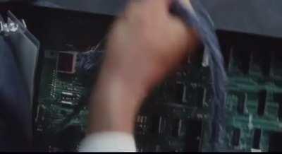 One of many memorable scenes from the original RoboCop, (1987).