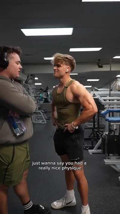 When your gym enemy turns out to be a great guy (Credit: Brodie Falgoust) Heil spez