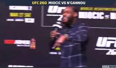 Aljamain Sterling just ended a UFC 260 Q&A in the most cringe way possible