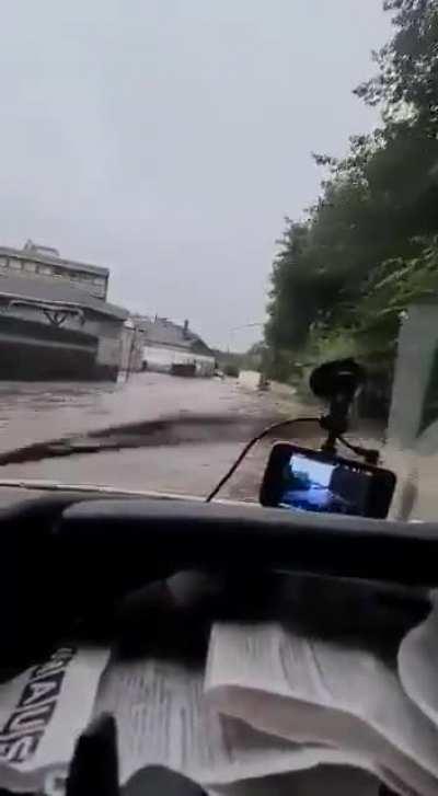 What could go wrong doing a joyride through flooded roads in Germany?