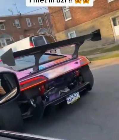 Lil Uzi riding in the Azu-Nyan car