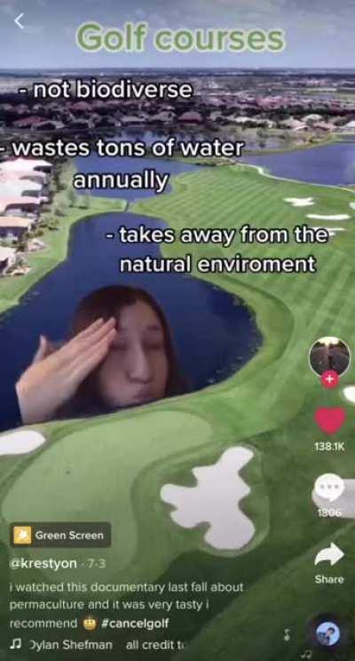 I didn’t know golf courses need that much water to maintain themselves