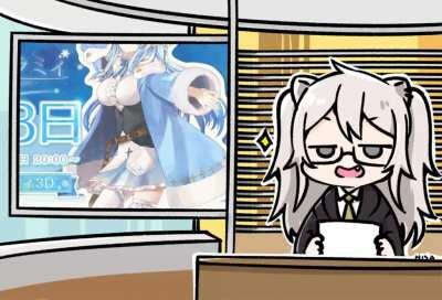 A very important announcement from Shishiron News Network. (Original art by: @Misamisatotomi) [Green screen available for template]