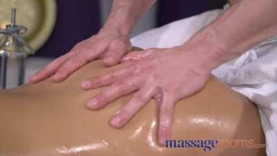 Skinny with Big Tits Dark Skin Angel Fucked by Masseur