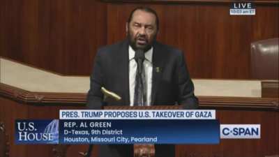 Rep Al Green: "I rise to announce that I will bring articles of impeachment against the president for dastardly deeds proposed and dastardly deeds done."
