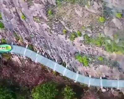 The Sandu cliff rafting water slide in China