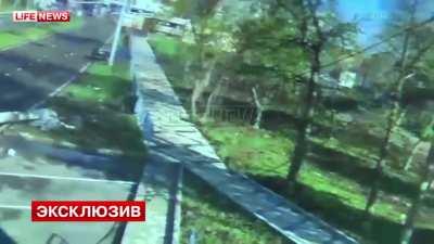 Car going 170 km/h (105mph) crashes into a pole. The driver survived.