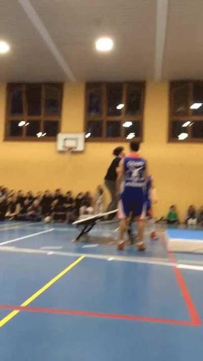 The rarely seen trampoline assisted air ball