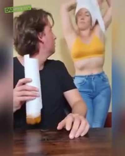 Disappearing bottle trick