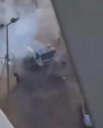 Suicide bomber captured on camera, Baghdad, Iraq