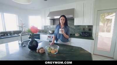 Step Mom Teaching Her Little Guy to Please a Woman