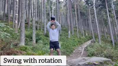 Kettlebell training.