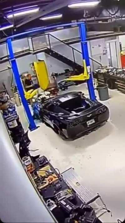 When you don’t balance the car on the lift