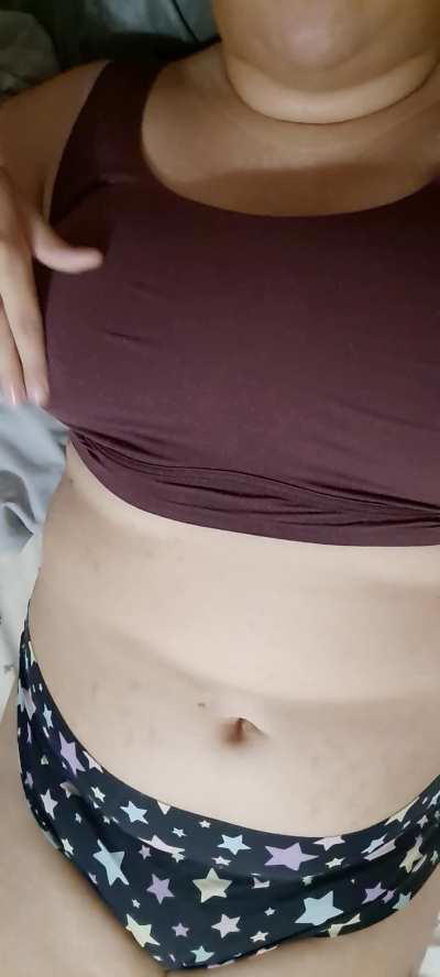 Horny & rubbing my clothed nipples