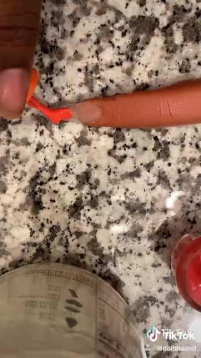 Thanks I hate this hot dog manicure