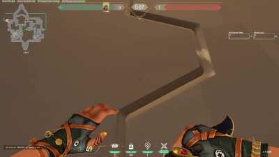 How to open teleporters with Raze from outside.