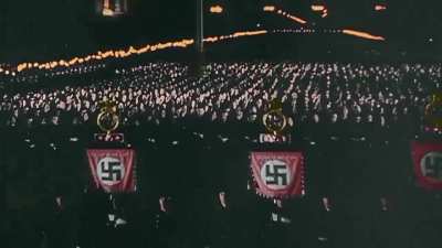 Night swearing in ceremony of SS recruits in München (9 November 1938)