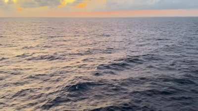 Sunset over Cozumel waters.