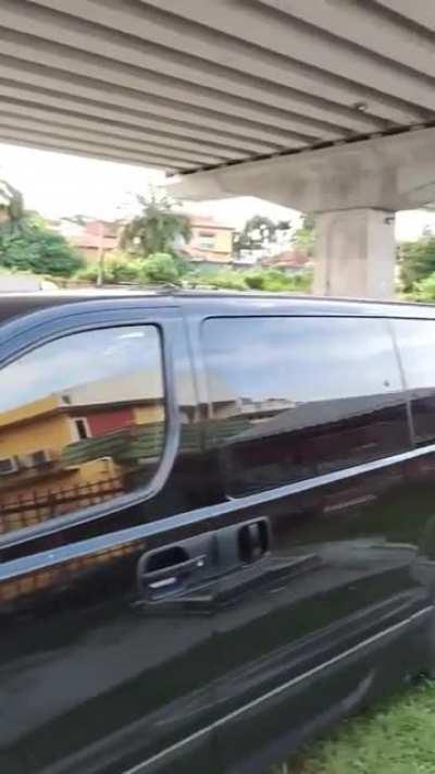 Only in Malaysia, when getting new cars is so ceremonious, you have to block the whole road.