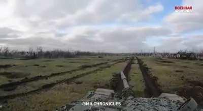 RU POV Russian tanks in urban combat.