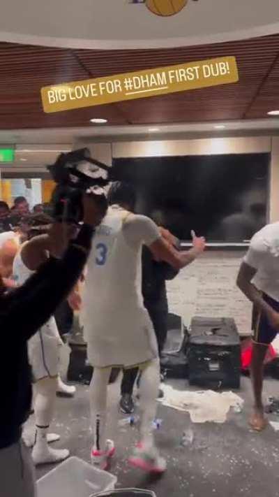 Lakers celebrating a regular season win like they won a damn title 💀💀💀