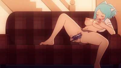 She is having a slimy night