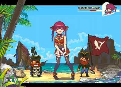 Marine pixel animation by @taninao1988