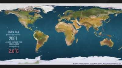 Projeção do Mapa Global caso continuemos o 