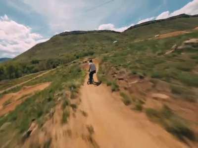 I had no idea this was even a sport! The board has to be pretty heavy but he still whips it around with style!