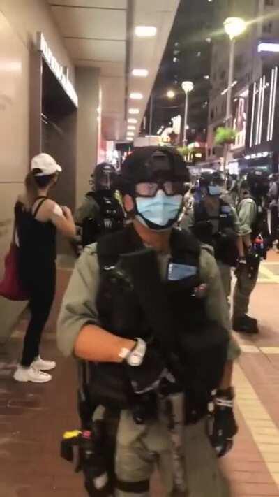 HKPF filmed allegedly mocking the Black Lives Matter movement, repeatedly shouting 