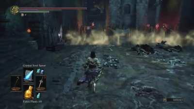 This one's for my health bar, you filthy animals. (A Sorcerer's vengeance on the Jailers.)