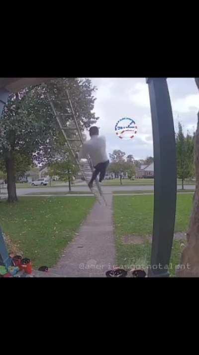 Don’t secure the ladder, you don’t get a tail bone anymore