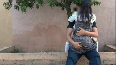 She got horny and wanted to fuck her bf in the park