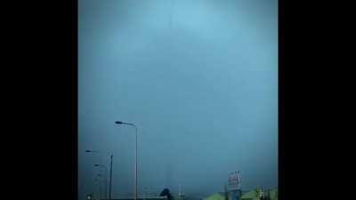 the windmill in the fog