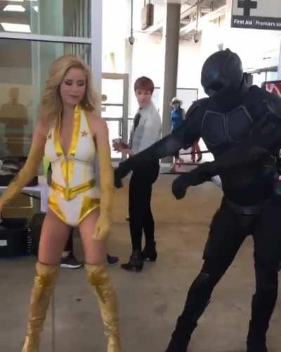 Black Noir won't talk to Stargirl but he will dance with her.