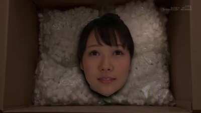 A lucky man receives a surprise package in the mail